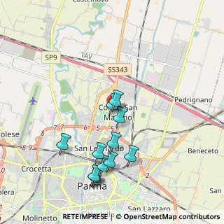 Mappa Via K. Mansfield, 43122 Parma PR, Italia (1.97)