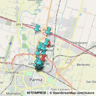 Mappa Via Paradigna, 43122 Parma PR, Italia (1.7475)
