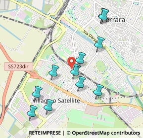 Mappa Via del Bove, 44122 Ferrara FE, Italia (1.02182)