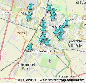 Mappa Via del Bove, 44122 Ferrara FE, Italia (1.55333)