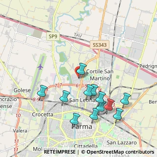 Mappa Via Ernesto Ghirarduzzi, 43122 Parma PR, Italia (2.10417)
