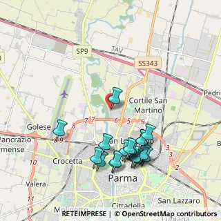 Mappa Via Francesco Barbacini, 43122 Parma PR, Italia (2.1365)