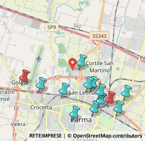 Mappa Via Francesco Barbacini, 43122 Parma PR, Italia (2.26538)