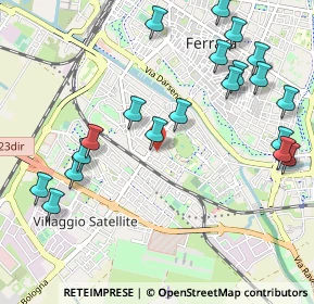 Mappa Via Leonello Poletti, 44122 Ferrara FE, Italia (1.2255)