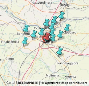 Mappa Via delle Salute, 44122 Ferrara FE, Italia (8.6045)