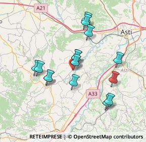 Mappa Strada Ivero, 14015 San Damiano D'asti AT, Italia (6.77)