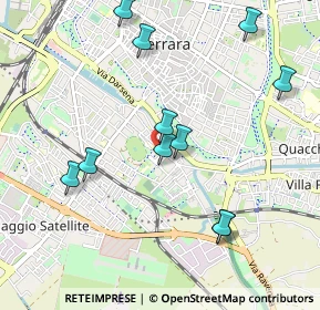Mappa Via Giuseppe Fabbri, 44122 Ferrara FE, Italia (1.04364)