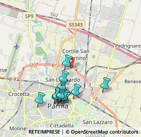 Mappa Via bormioli rocco, 43122 Parma PR, Italia (1.92667)