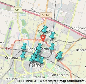 Mappa Via bormioli rocco, 43122 Parma PR, Italia (1.76667)