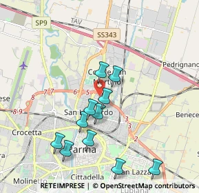 Mappa Via bormioli rocco, 43122 Parma PR, Italia (1.89273)