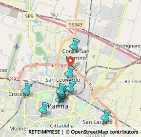 Mappa Piazza Arturo Balestrieri, 43122 Parma PR, Italia (2.07818)