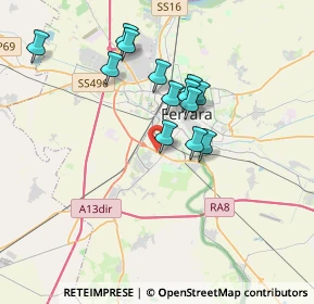 Mappa Via della Spiga, 44124 Ferrara FE, Italia (3.07615)