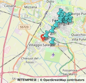 Mappa Via della Spiga, 44124 Ferrara FE, Italia (1.98462)