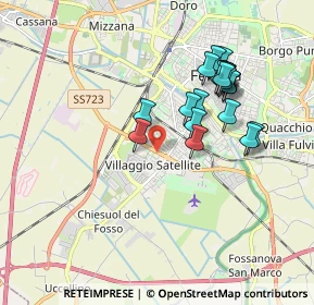 Mappa Via della Spiga, 44124 Ferrara FE, Italia (1.7065)