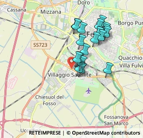 Mappa Via della Spiga, 44124 Ferrara FE, Italia (1.5575)