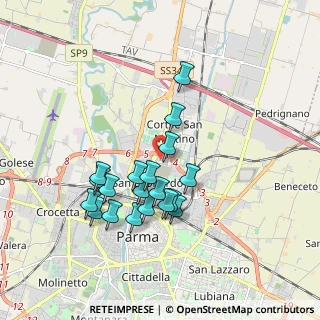 Mappa Via Rocco Bormioli, 43122 Parma PR, Italia (1.65684)