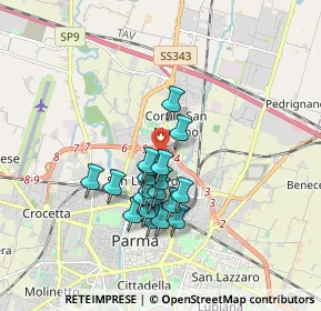 Mappa Via Rocco Bormioli, 43122 Parma PR, Italia (1.415)