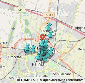 Mappa Via Ferdinando Guerci, 43122 Parma PR, Italia (1.387)
