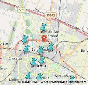 Mappa Via F. Guerci, 43122 Parma PR, Italia (2.56273)