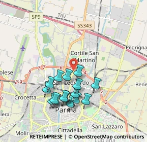 Mappa Via F. Guerci, 43122 Parma PR, Italia (1.78059)