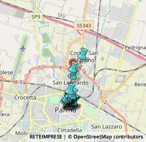 Mappa Via F. Guerci, 43122 Parma PR, Italia (1.7765)