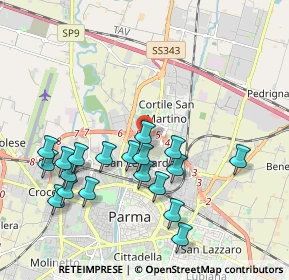 Mappa Via Ferdinando Guerci, 43122 Parma PR, Italia (2.07316)