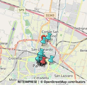 Mappa Via F. Guerci, 43122 Parma PR, Italia (1.8275)