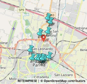 Mappa Via Ferdinando Guerci, 43122 Parma PR, Italia (1.70533)