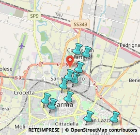 Mappa Via Ferdinando Guerci, 43122 Parma PR, Italia (1.90364)