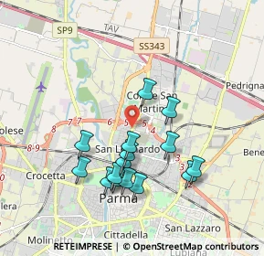 Mappa Via Ferdinando Guerci, 43122 Parma PR, Italia (1.74867)