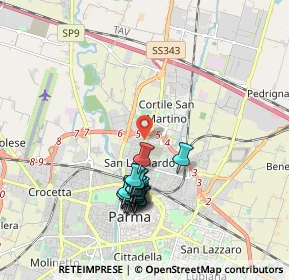 Mappa Via F. Guerci, 43122 Parma PR, Italia (1.804)