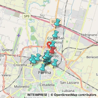 Mappa Via F. Guerci, 43122 Parma PR, Italia (1.44563)