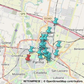 Mappa Via Ferdinando Guerci, 43122 Parma PR, Italia (1.46588)