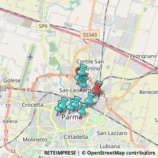 Mappa Via F. Guerci, 43122 Parma PR, Italia (1.45182)