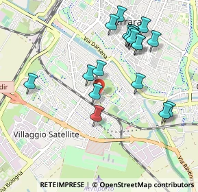 Mappa Via Giovanni Manardo, 44124 Ferrara FE, Italia (1.0225)