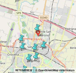 Mappa Via del Popolo, 43122 Parma PR, Italia (2.79273)
