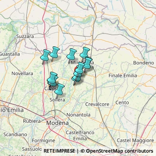 Mappa Via degli Estensi, 41036 Medolla MO, Italia (8.59867)