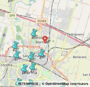 Mappa Piazza Giuseppe Ungaretti, 43122 Parma PR, Italia (3.16545)