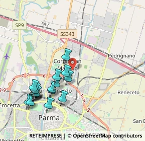 Mappa Piazza Giuseppe Ungaretti, 43122 Parma PR, Italia (2.14667)