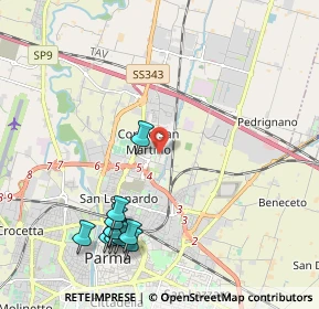 Mappa Piazza Giuseppe Ungaretti, 43122 Parma PR, Italia (2.47636)