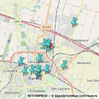 Mappa Piazza Giuseppe Ungaretti, 43122 Parma PR, Italia (2.08615)