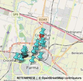 Mappa Via Mazzacavallo, 43122 Parma PR, Italia (1.97)
