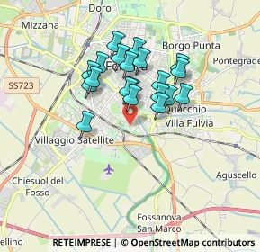 Mappa Via Ignazio Silone, 44124 Ferrara FE, Italia (1.3655)