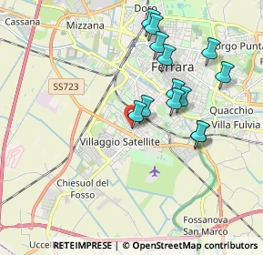 Mappa Viale Krasnodar, 44124 Ferrara FE, Italia (1.78846)