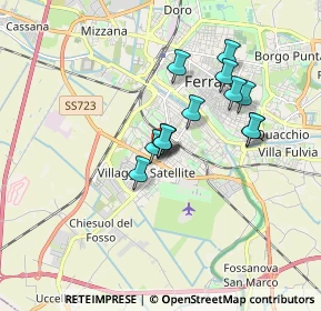 Mappa Viale Krasnodar, 44124 Ferrara FE, Italia (1.33231)