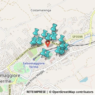 Mappa Via Giordani, 43039 Salsomaggiore Terme PR, Italia (0.276)