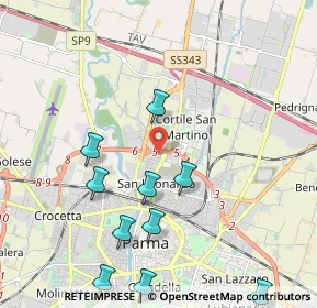 Mappa Via Giacomo Brodolini, 43122 Parma PR, Italia (2.59636)