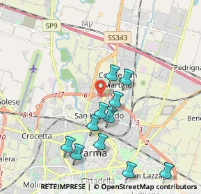 Mappa Via Giacomo Brodolini, 43122 Parma PR, Italia (1.98545)