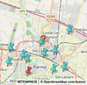 Mappa Via Giacomo Brodolini, 43122 Parma PR, Italia (2.46545)