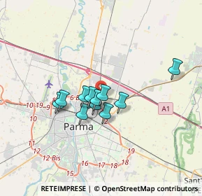 Mappa Via Antonio Azzali, 43122 Parma PR, Italia (2.35545)